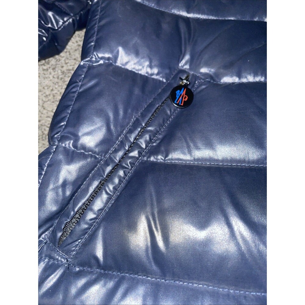 Moncler Navy Down Long Puffer Coat Size 1 - Picture 2 of 9